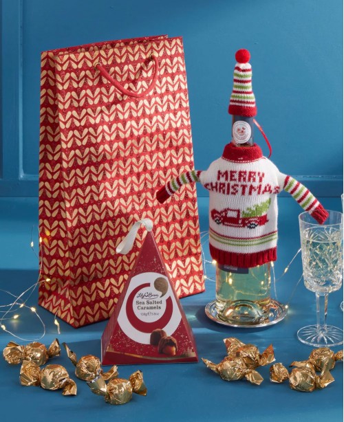 Festive Thanks with White Wine Gift Bag <br/>(Wine Hamper)